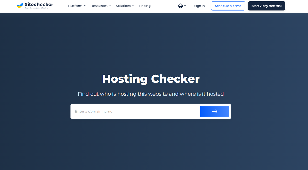 Check website hosting