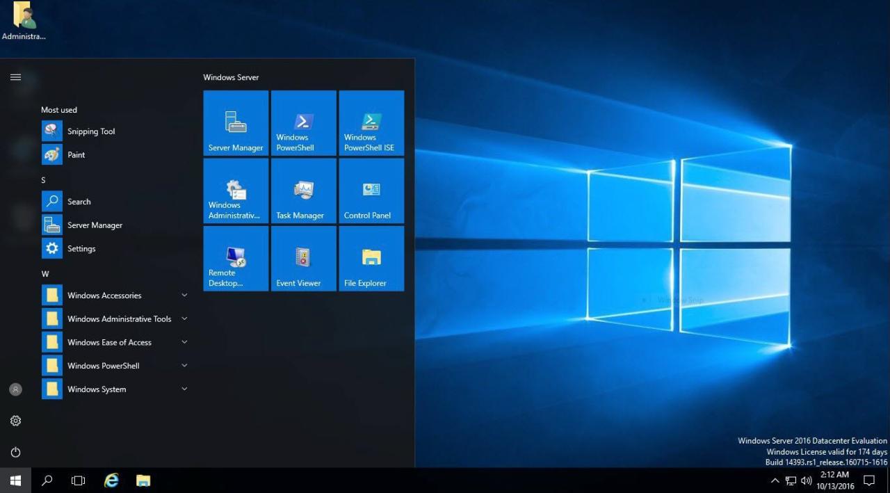 Windows server 2016
